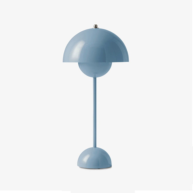 Lampada da tavolo a forma di fiore in metallo lampada da tavolo colorata per camera da letto