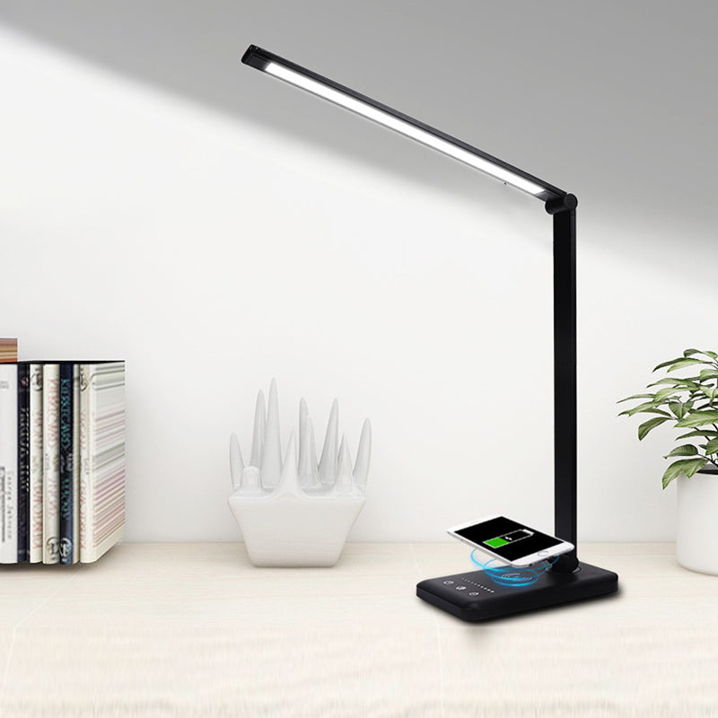 Lampada da tavolo a strisce in alluminio stile contemporaneo 1 lampada da tavolo a LED per camera da letto