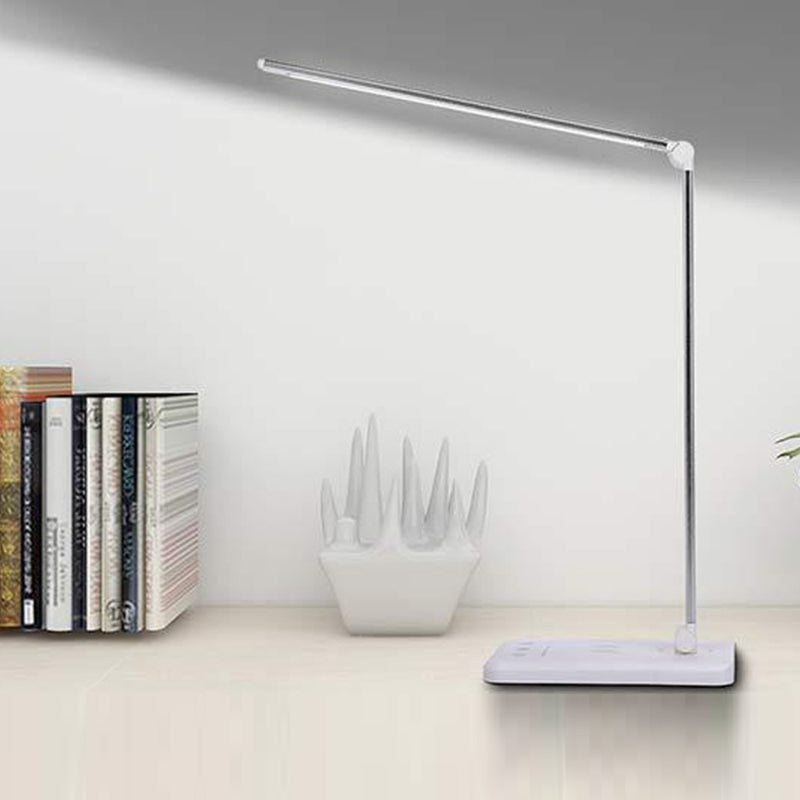 Lampada da tavolo a strisce in alluminio stile contemporaneo 1 lampada da tavolo a LED per camera da letto