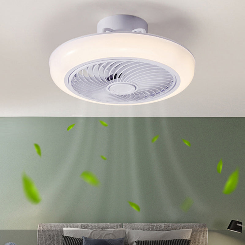 Style simple rond à la lampe à la lampe en acrylique LED à LED à LED en blanc