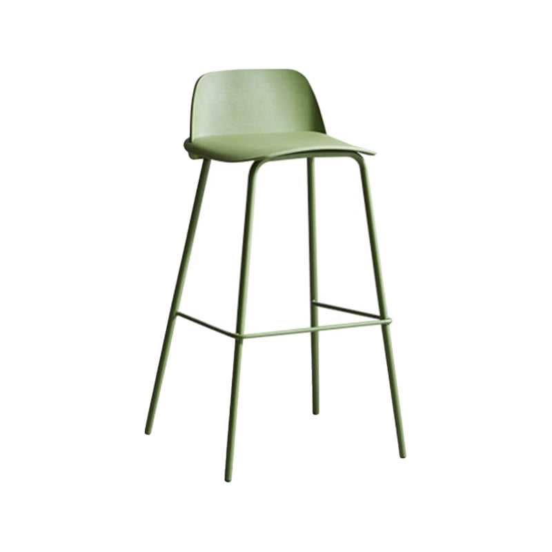 Contemporary Counter & Bar Stool Armless Plastic Indoor Bar Stool with Footrest