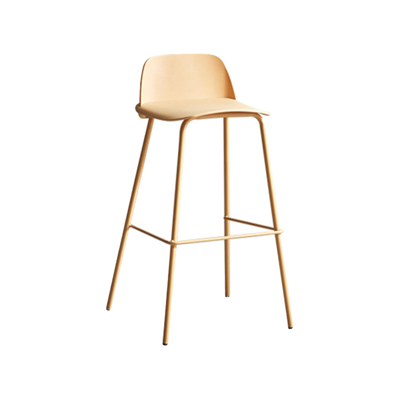 Contemporary Counter & Bar Stool Armless Plastic Indoor Bar Stool with Footrest