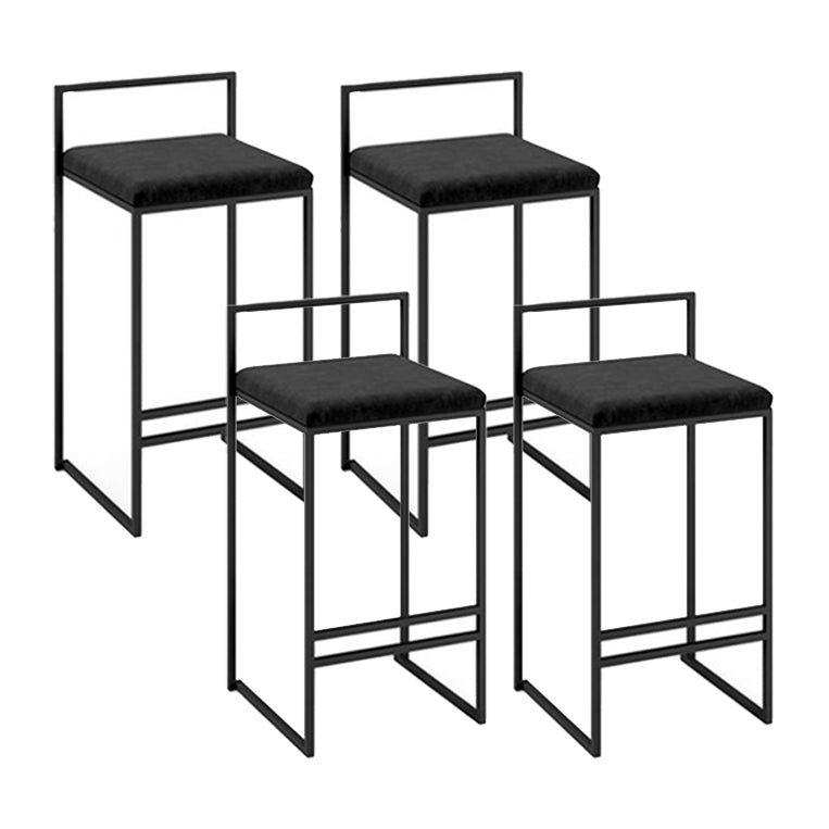 Taburetes de mostrador modernos, taburete de bar interior de madera sin brazos con reposapiés