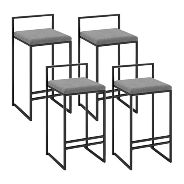 Taburetes de mostrador modernos, taburete de bar interior de madera sin brazos con reposapiés