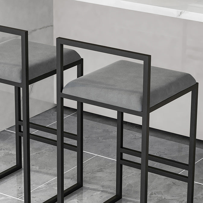 Taburetes de mostrador modernos, taburete de bar interior de madera sin brazos con reposapiés