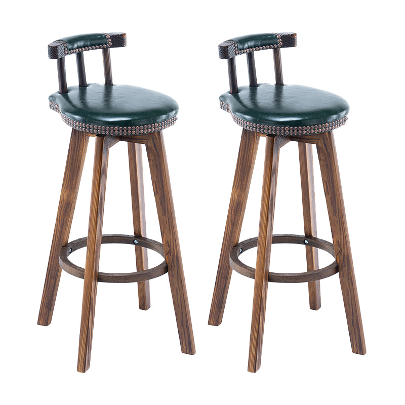 Taburete de bar sin brazos con respaldo moderno, taburete de bar para el hogar, de madera, con cojín y Pedal