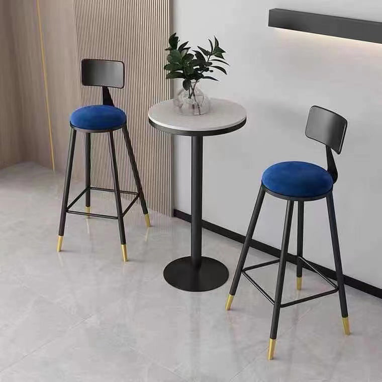 Taburetes de bar contemporáneos, taburete de bar interior tapizado sin brazos, base de acero inoxidable