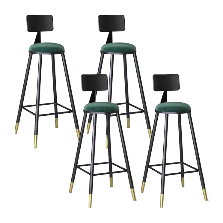 Taburetes de bar contemporáneos, taburete de bar interior tapizado sin brazos, base de acero inoxidable
