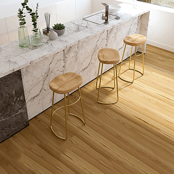 Contemporary Oval Counter Stools Armless Wood Indoor Bar Stool with Iron Base