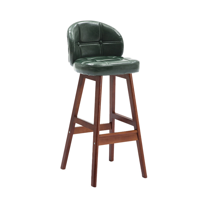 Taburete de bar sin brazos moderno, taburete de bar de madera para el hogar con cojín