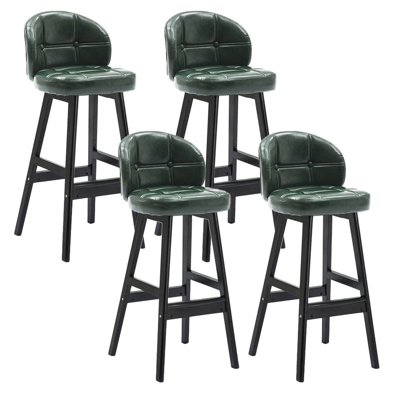 Taburete de bar sin brazos moderno, taburete de bar de madera para el hogar con cojín