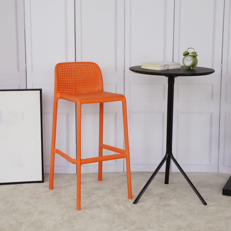 Nordic Macron Barhocker, Kunststoff, 4 Beine, Barhocker für Wohnzimmer, 4er-Set