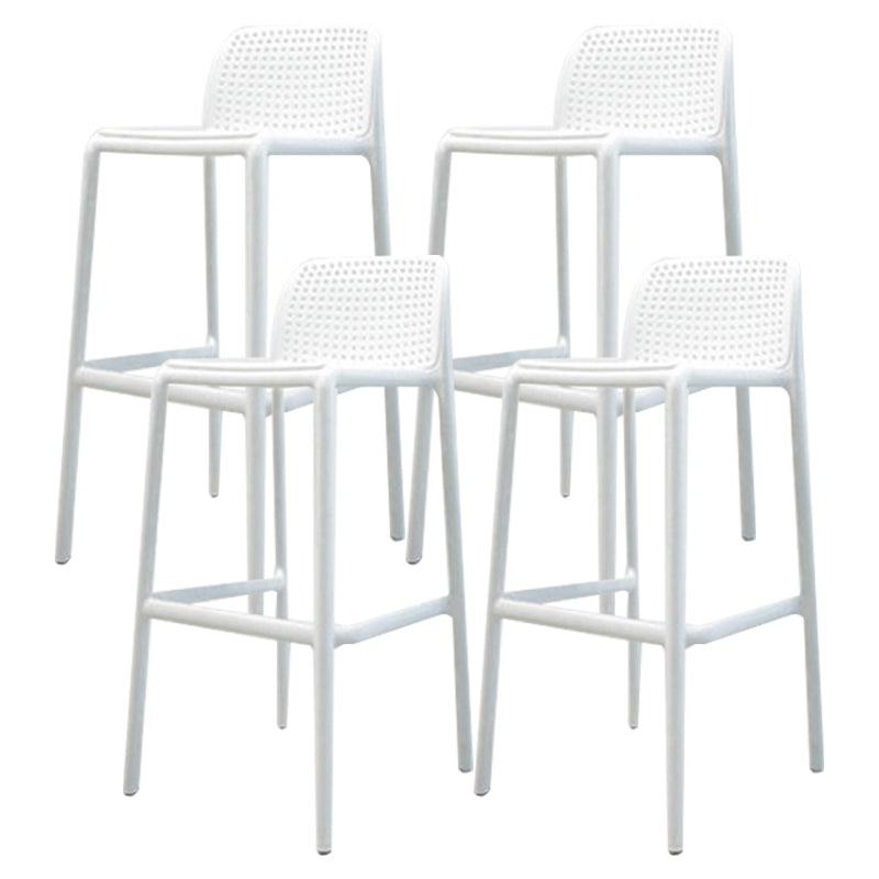 Nordic Macron Barhocker, Kunststoff, 4 Beine, Barhocker für Wohnzimmer, 4er-Set