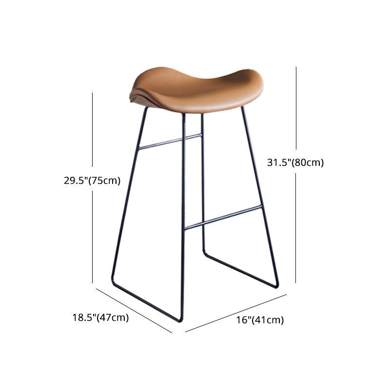 Nordic Ledersitze Barhocker Metallgestell Barhocker für Wohnzimmer