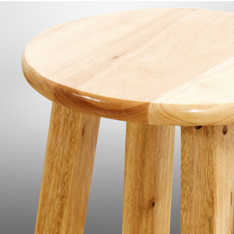 Tabouret de bar nordique en bois beige, tabouret haut rond d'intérieur de 31,5 po de hauteur, 1 pièce