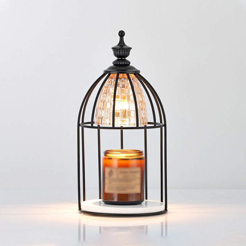 Lampada da tavolo a forma di gabbia in metallo lampada da tavolo in stile contemporaneo (senza ornamenti)