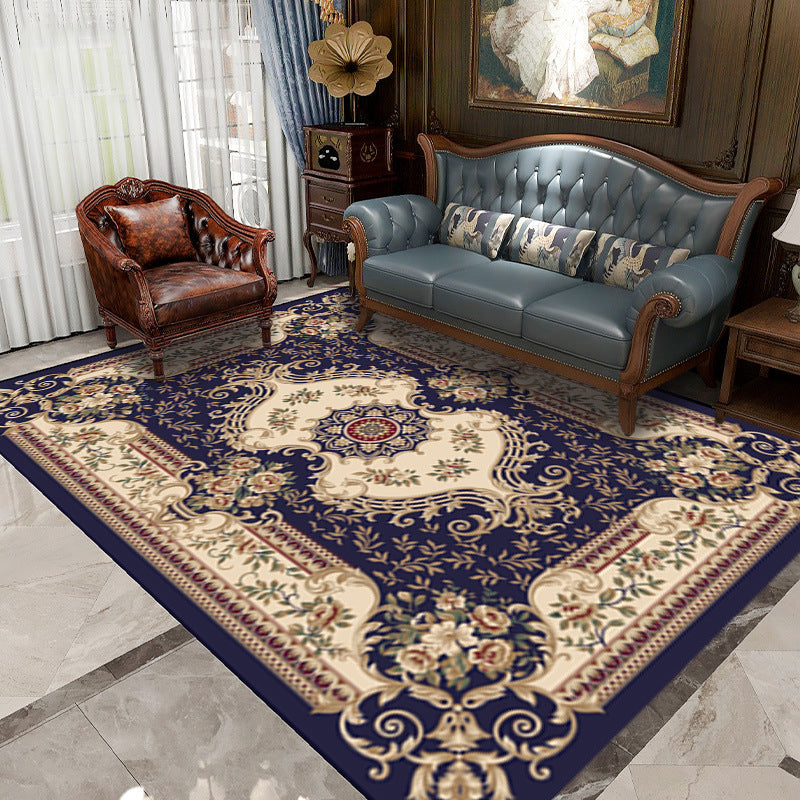 Green Luxury Rug Graphic Rug Non-Slip Backing Rug for Living Room
