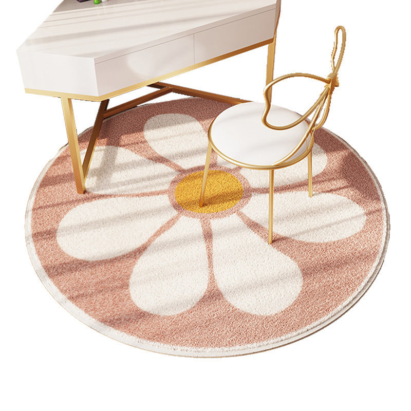 Green Flower Carpet Polyester Modern Carpet Non-Slip Backing Carpet for Drawing Room