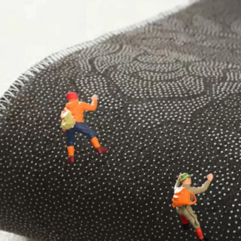 Black Modern Rug Polyester Color Lump Rug Non-Slip Backing Rug for Living Room