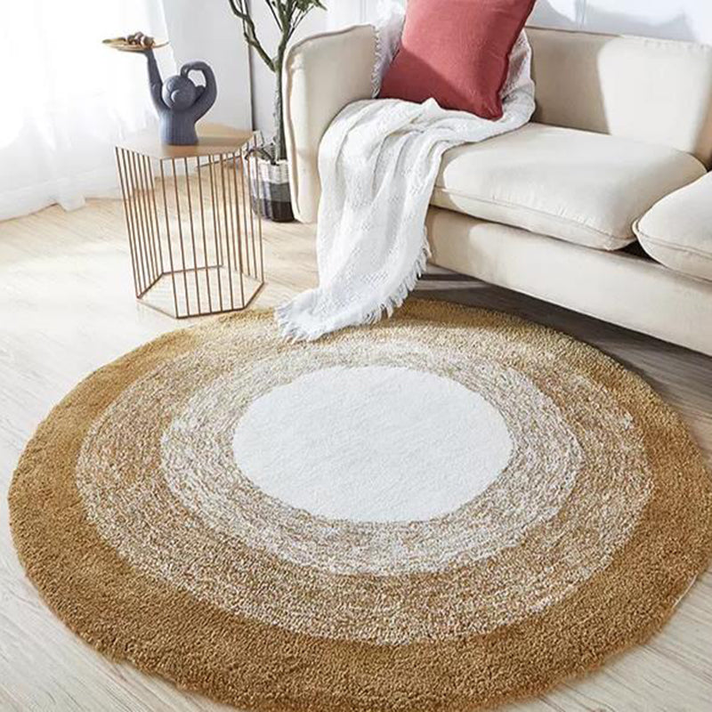 Gray Casual Rug Polyester Gradual Change Rug Non-Slip Backing Rug for Drawing Room