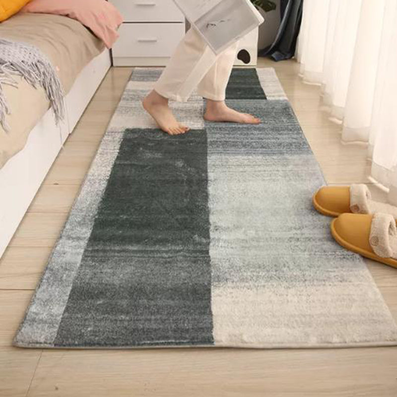 Beige Simple Rug Polyester Graphic Rug Stain Resistant Rug Washable Rug for Living