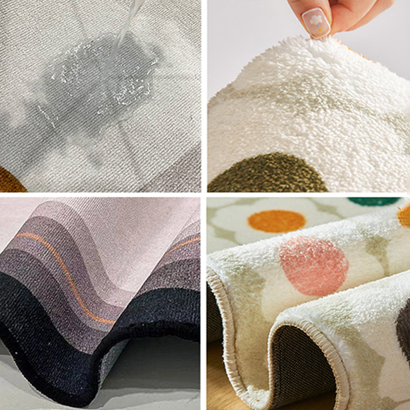 Grau-Gradienten-Rampenteppich Polyester Casual Teppich nicht rutscher Backing Teppich für Wohnzimmer