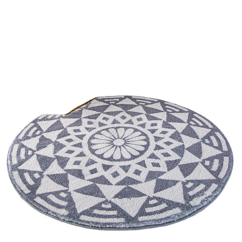 Black Pattern Carpet Polyester Simple Carpet Stain Resistant Carpet for Drawing Room