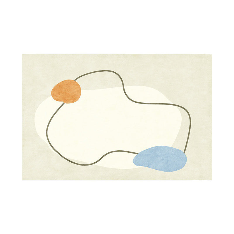 Tapis de couleur rose polyester tapis lavable moderne pour décoration intérieure