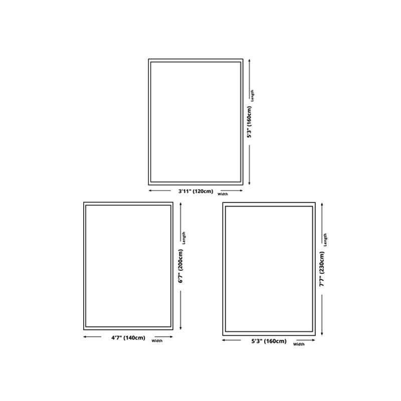 Apricot Curve Rug Polyester Simple Rug Non-Slip Backing Rug for Drawing Room