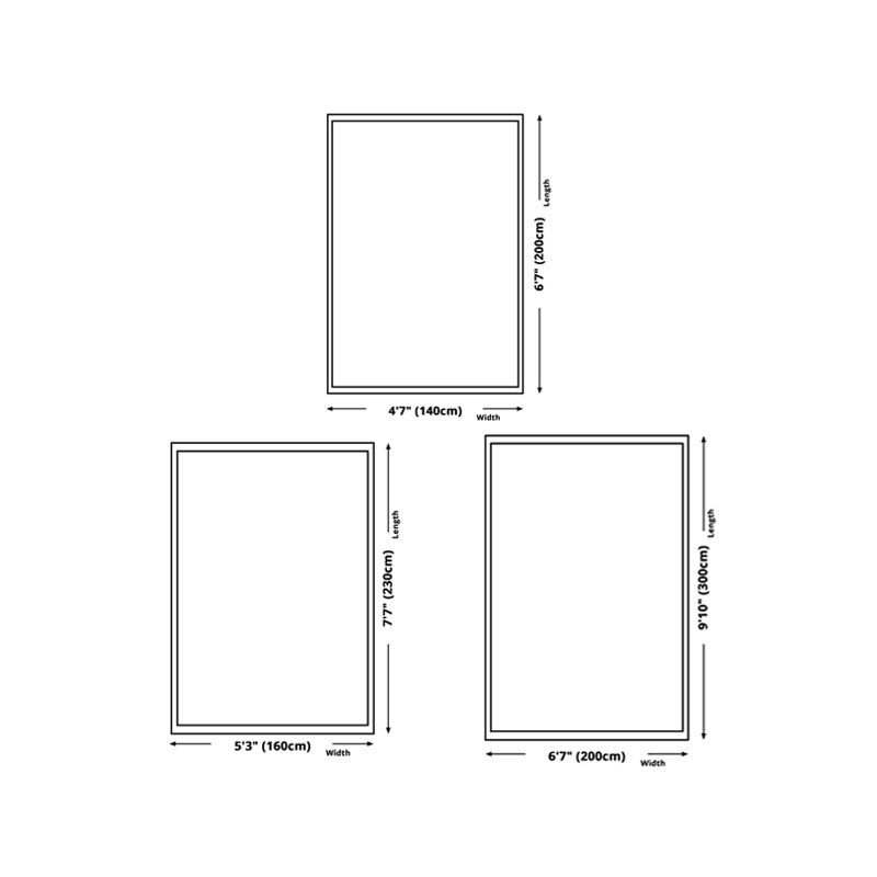 Light Beige Modern Rug Polyester Striped Rug Non-Slip Backing Rug for Drawing Room