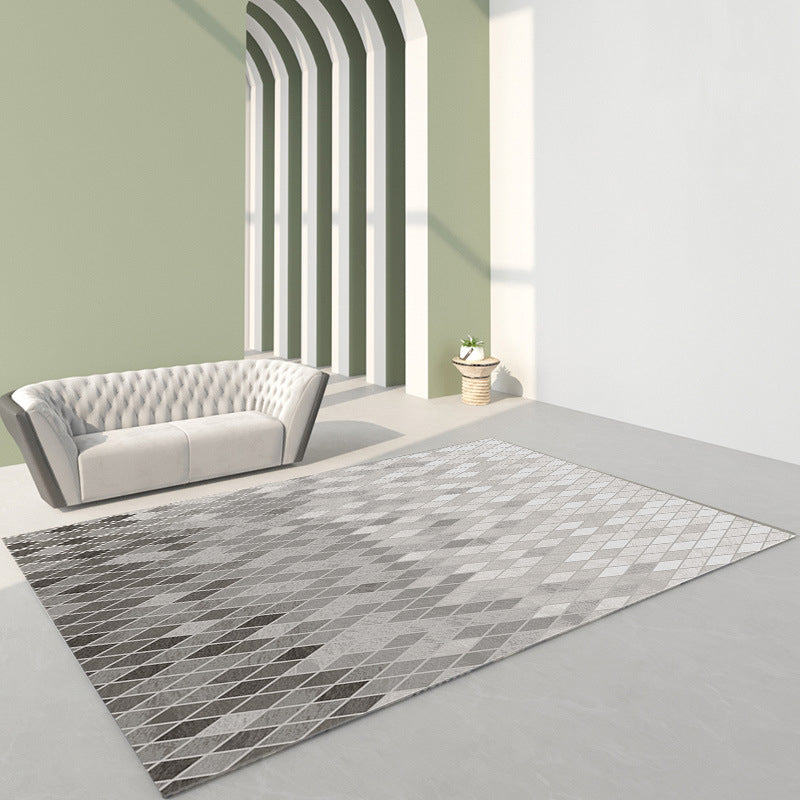 Tapis gris moderne polyester tapis industriel non glissant le tapis de support pour salon