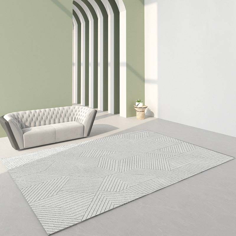 Alfombra de poliéster moderna gris alfombra industrial sin deslizamiento alfombra para salón para el salón