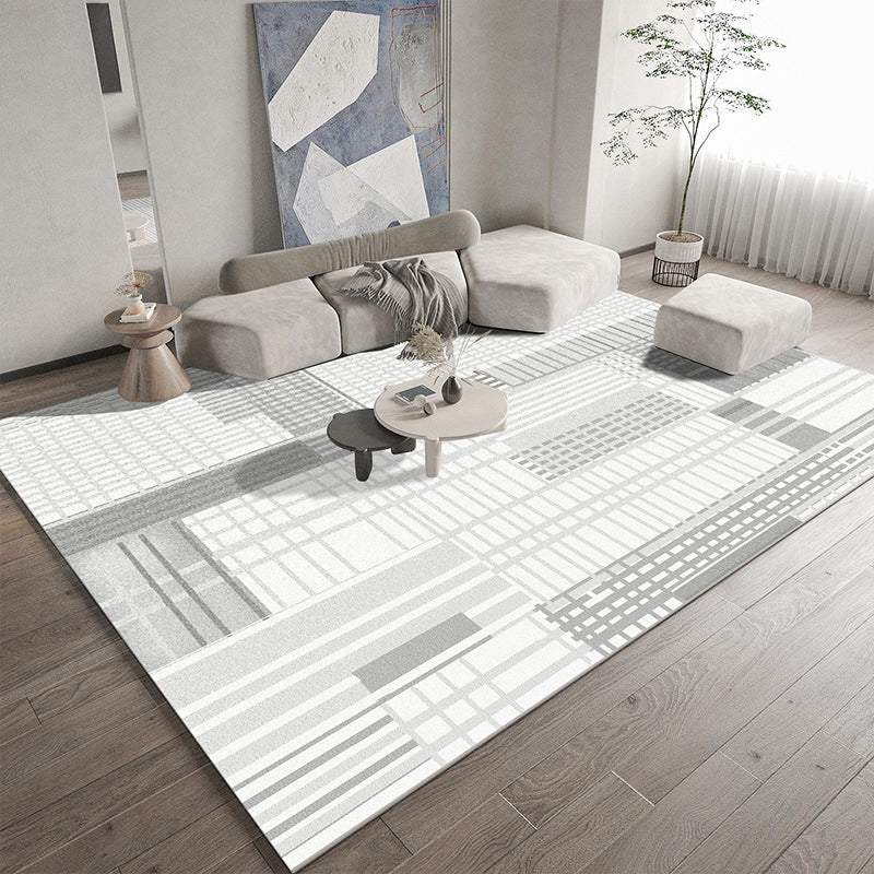 Tapis gris moderne polyester tapis industriel non glissant le tapis de support pour salon