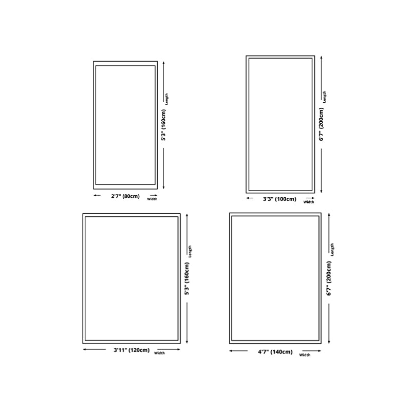 Blue Minimalist Rug Polyester Graphic Rug Non-Slip Backing Rug for Drawing Room