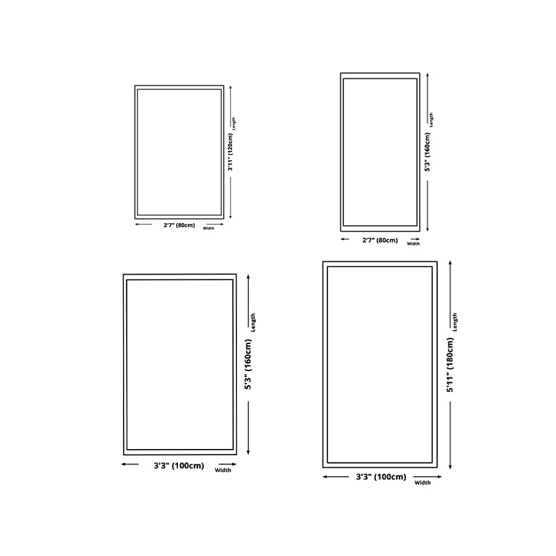 Modern Colorblock Rug Polyester Rug Friendly Washable Non-Slip Area Rug for Living Room