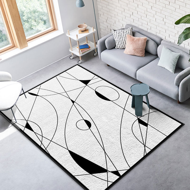 Contemporary Geometric Pattern Rug Easy Care Rug Friendly Indoor Rug for Living Room