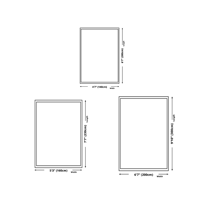 Minimalist Casual Color Indoor Rug Non-Slip Backing Machine Washable Carpet Polyster Rug