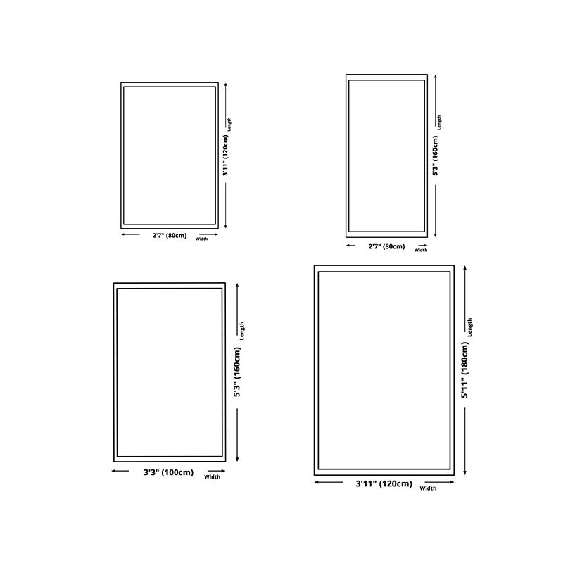 Navy Modern Indoor Rug Polyester Color Block Area Rug Washable Rug for Living Room