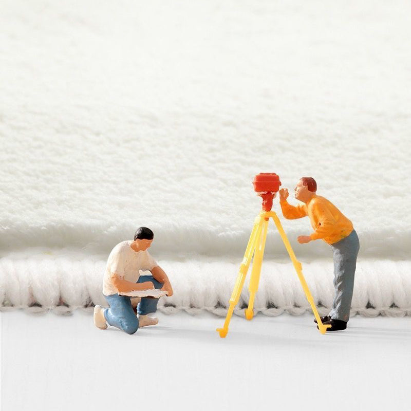 Simple Block Rug Nordic Area Carpet Non-Slip Backing Carpet for Living Room