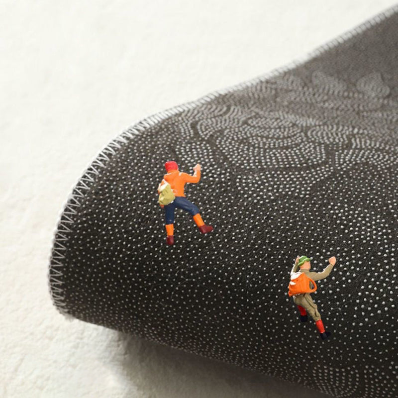 Simple Block Rug Nordic Area Carpet Non-Slip Backing Carpet for Living Room