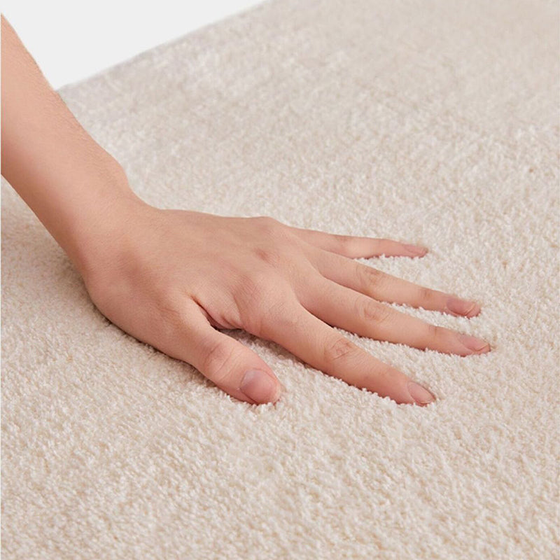 Yellow Check Rug Polyester Simple Rug Stain Resistant Rug for Home Decor