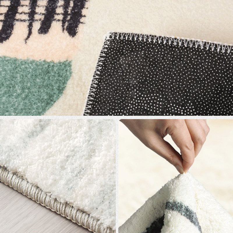 Brauner Farbstück Teppich Polyester Nordischer Teppich Färbemfester Teppich für Wohnkultur