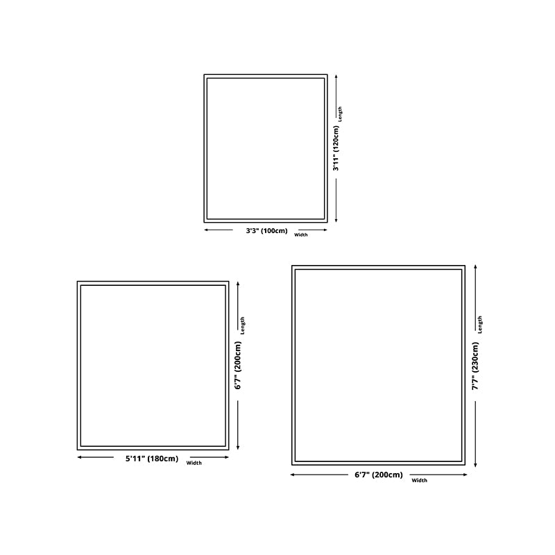 Geometry Pattern Rug Modern Carpet Polyester Anti-Slip Backing Rug for Living Room