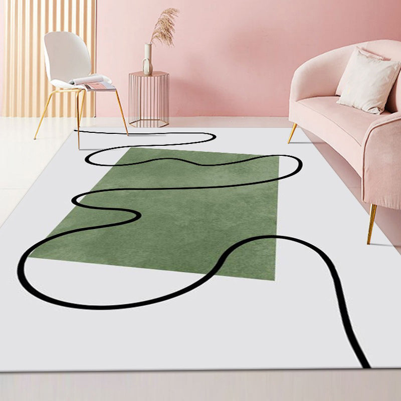 Carpet Washable Nordic Rug Polyester Stain Resistant Indoor Rug for Living Room