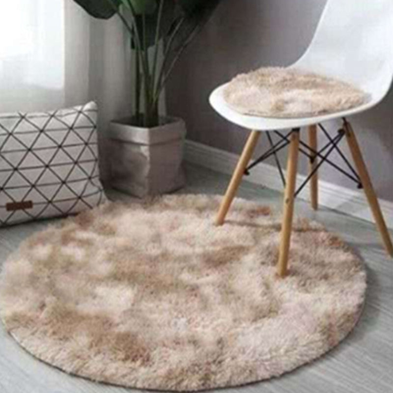 Modern Tie-dye Rug Round Colorful Carpet Home Decor Carpet with Non-Slip Backing