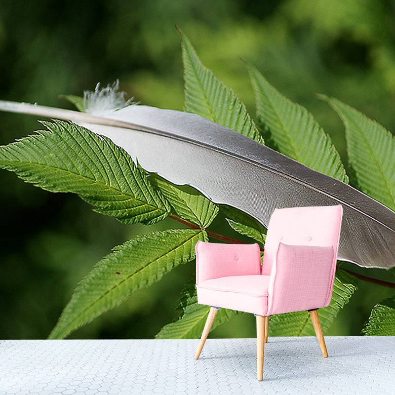 Feather Photo Mural Wallpaper Water Resistant, Personalized Size Available