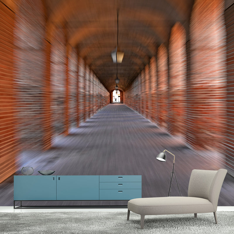 Lift Wallpaper Space Extension Mural in Light Color Wall Covering for Living Room