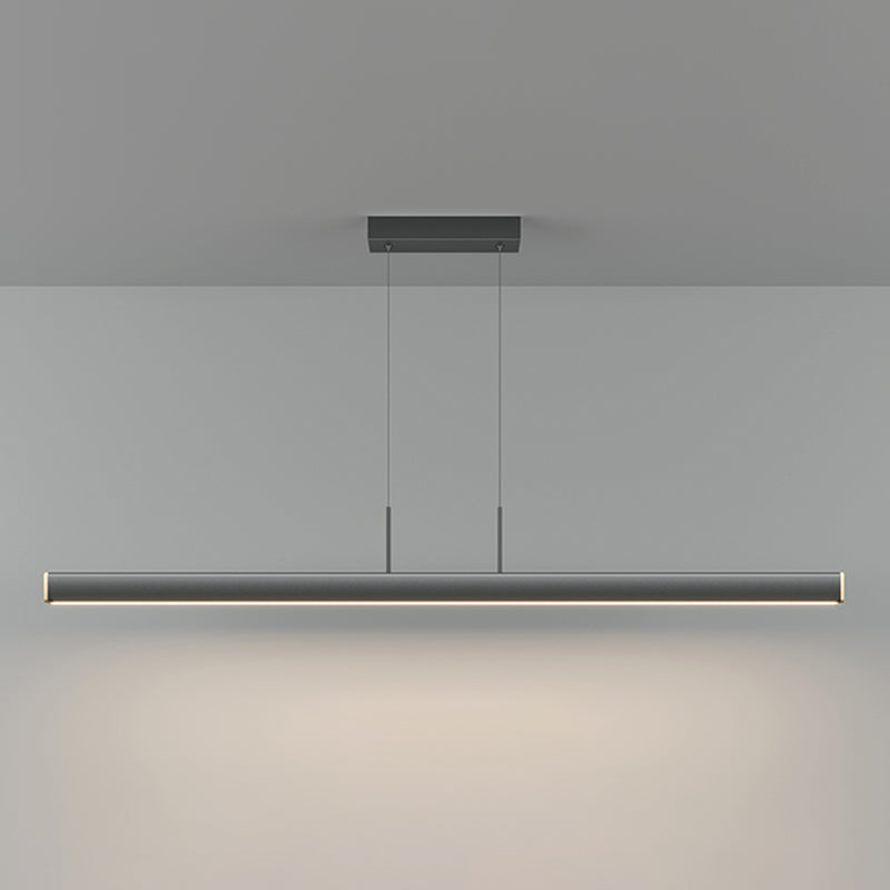 Ideas modernas de iluminación de la isla LED de hierro Lámpara lineal de lámpara lineal para el comedor