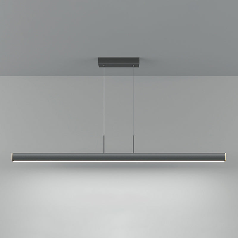 Ideas modernas de iluminación de la isla LED de hierro Lámpara lineal de lámpara lineal para el comedor