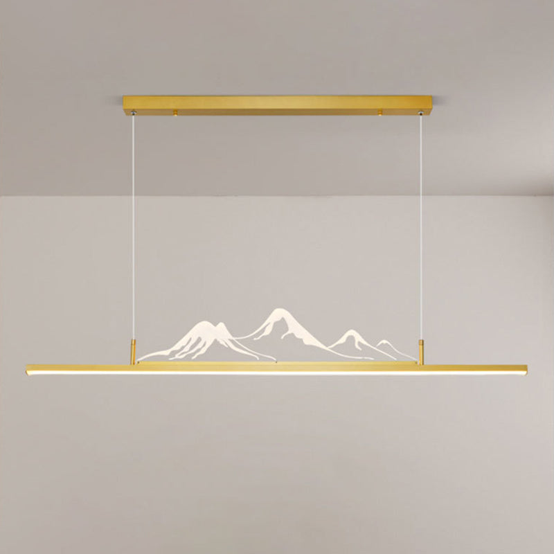 Accesorios de iluminación lineal modernos de aluminio Luz de la isla de la isla Luz